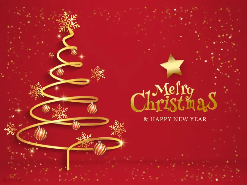 96. Gold Christmas tree 